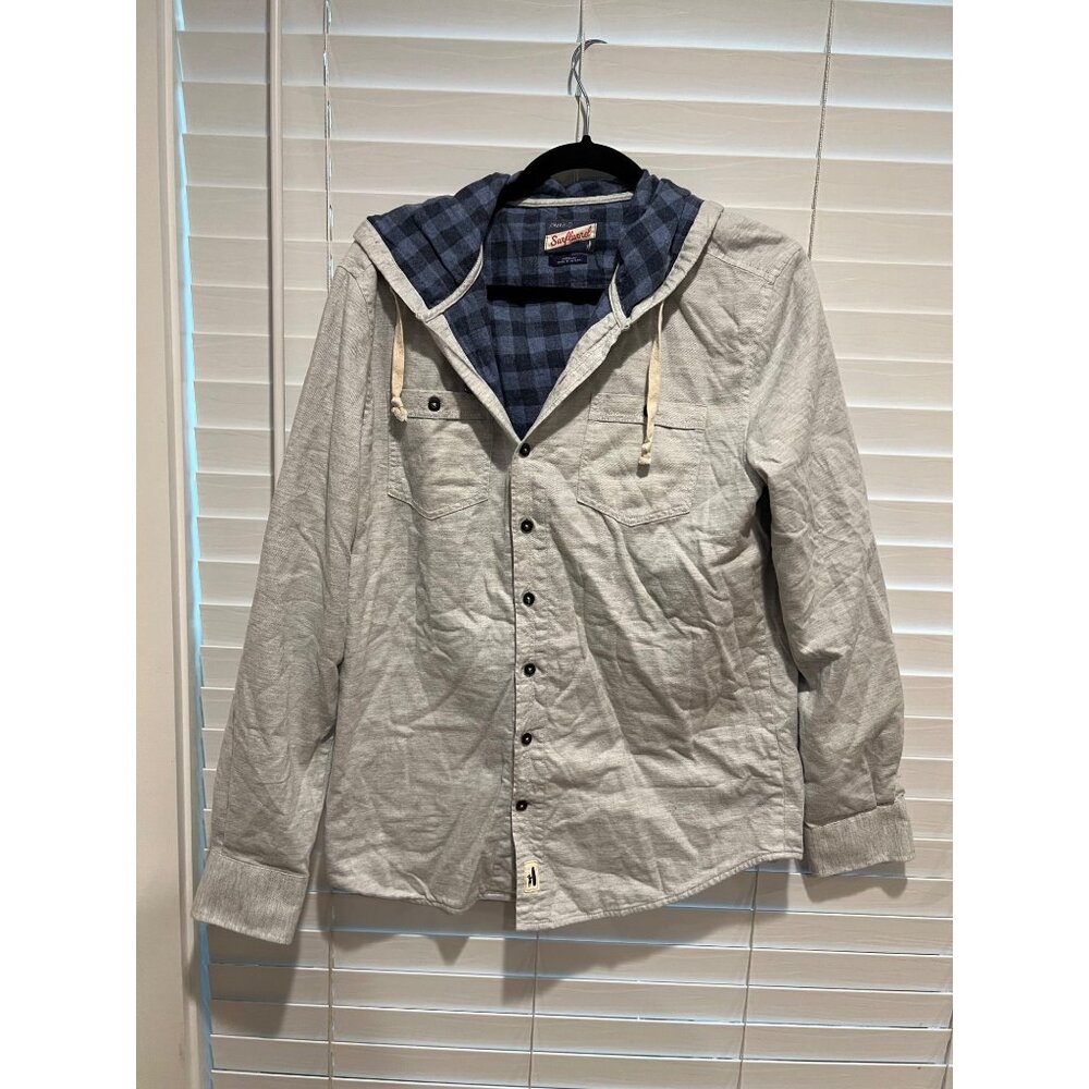 Johnnie-O Cotton Button Up Hoodie - Size‎ M